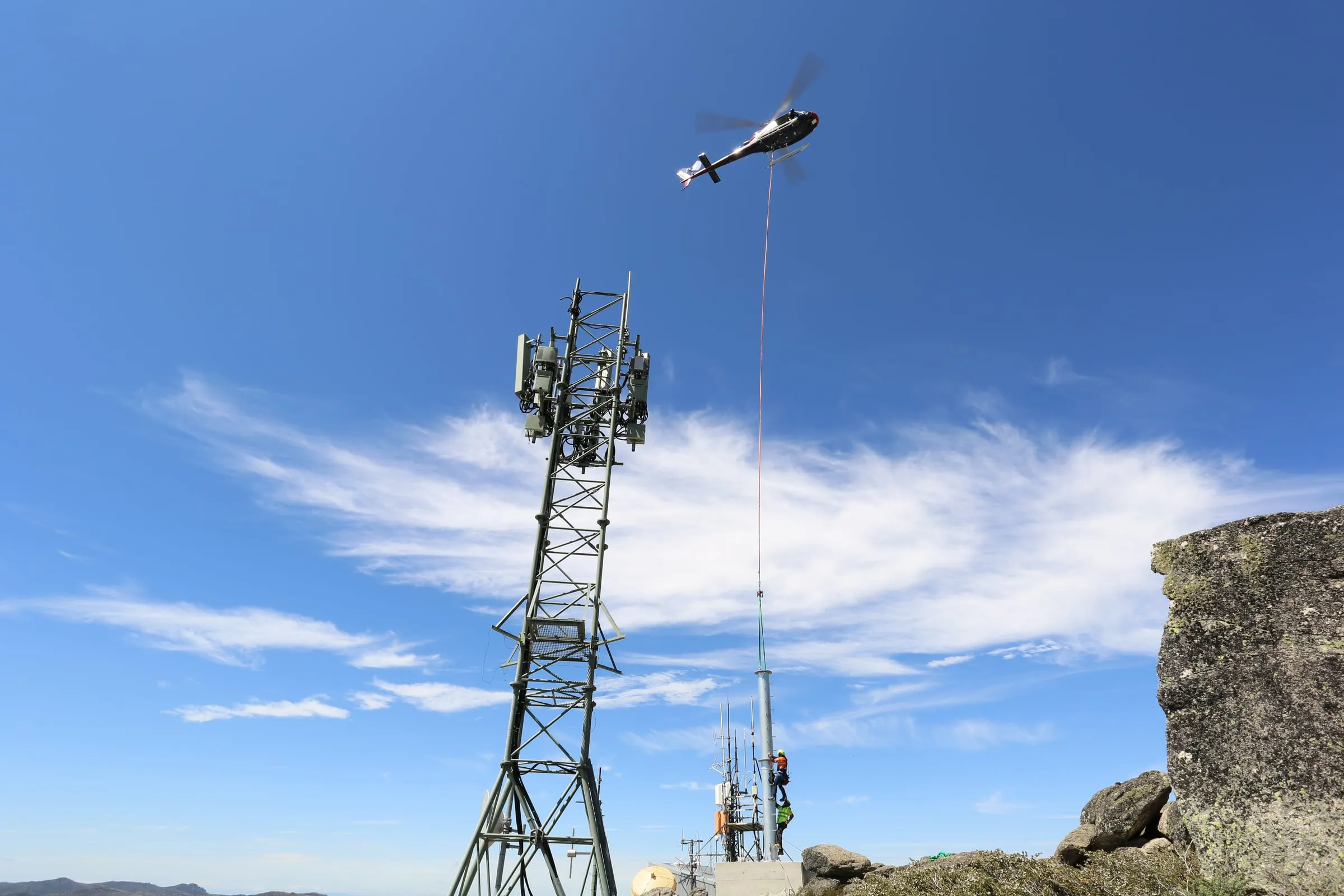 Splendid Constructions crew building telecommunications foundation infrastructure.